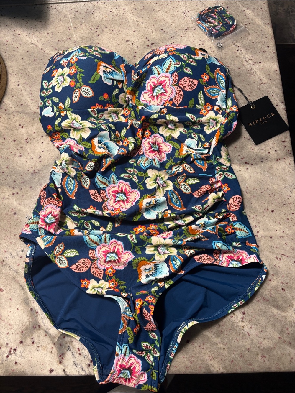 Nautical Floral One-Piece Swimsuit - Navy Floral by NIP TUCK